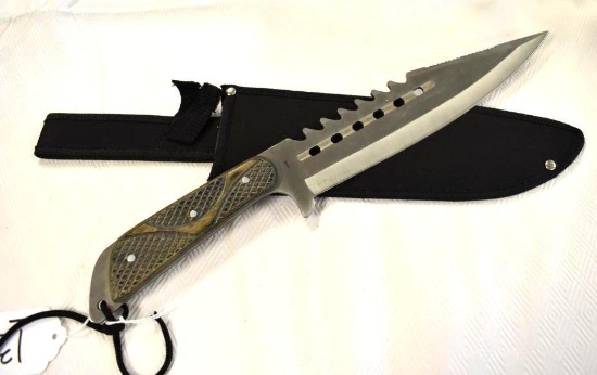 Fixed Blade Frost Cutlery Bowie Knife, full Tang, Lanyard Hole 16 in long