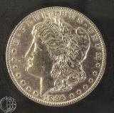 US Morgan Silver Dollar 1896 with Bright Mirror Shine