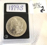 U S Morgan Silver Dollar 1879-S, 3rd Reverse ; Bright Mirror Shine