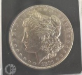 1881-S US Morgan Silver Dollar Clear face, Exc details