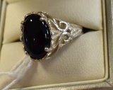 Ladies Sterling Ring Victorian Style setting, Unknown stone