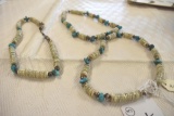 Lot of THREE Puca Shell Necklaces with Turquoise and Silver Beads, Cost $25 ea in the 1990's
