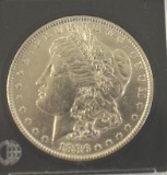 1886 US Morgan Silver Dollar with Bright Mirror Shine