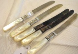 Vintage Shreve & Co. Butter Knives, Mother of Pearl Handles