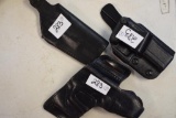 Lot: Holster Bianchi # 19 Hi Power Leather, Aker 132, P-220 LH Leather and Black Plastic Galco