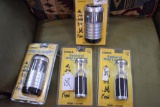 Four Pc Lanterns/Flashlights 2 Samurai Mini Lanterns, 2 flip N Light combo LED Lantern Flashlights