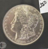 U. S. Morgan Silver Dollar 1896, Bright Mirror Shine, Great Details
