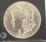 1889 US Morgan Silver Dollar showing fine line details