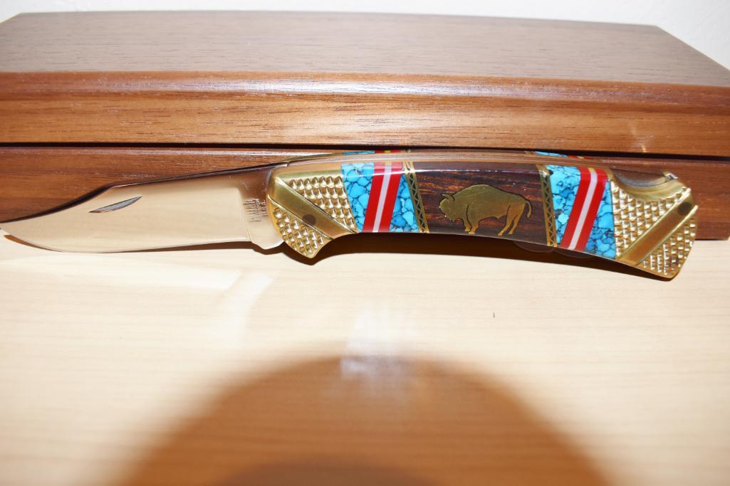 Vintage Custom Buck Knife,Mdl 112, Hand made by | Proxibid Vintage Custom Buck Knife,Mdl 112, Hand made by | Proxibid