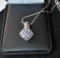 Beautiful Ladies Pendant with Tanzanite Stones set in Sterling 925 with Silver 18 in, 925 Chain