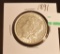 1891 US Morgan Silver Dollar, Good Detail on Tail and Wing Lines