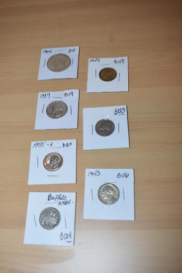 Mixed Lot US Coins to include Silver Coins, Type Coins and Buffalo Nickels
