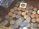 Grouping of Foreign Large Cents 46 pcs, Various Dates and Conditions, Lt 1800's-Early 1900'