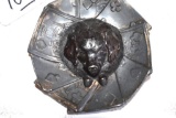 Collectible Art Metal Desk Tray: Boars Head with Cards Around: Hearts, Diamonds, Spades, Clubs
