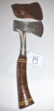 Vintage Axe with Leather Wrap Handle and leather cover
