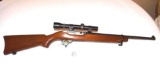 Ruger Carbine in 44 mag; One piece Smooth Walnut stock, Weaver K3, 60-B Scope