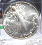 US American Silver Eagle One Dollar Key Date: 1994 with tones 1 oz .999 Fine Silver, Unc. Proof-Like
