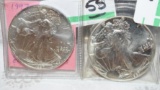 American Eagle Silver Dollars 1987-1997 Uncirculated 1 oz each .999 Fine Silver