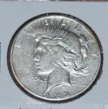 1922 U S Silver Peace Dollar, Nice Clear Details see photos