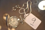 Quartz Pocket watch with chain