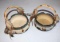 Two Native American Design Pottery Bowls with Bear Design