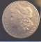 1880-O US Morgan Silver Dollar , shows some circulation at hairline