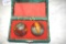 Cased Set of Oriental Medicine Chime Balls, Decorated with Dragon Design, in fitted case
