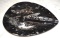 Tear Drop Shaped Stone and fossil Tray 9 in long x 7 in wide, Polished on front side