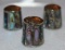 Lot of 3 Alpaca Mexico Silver and Abalone Thimbles