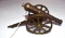 Cast Iron and Brass Shootable Toy size Cannon 7 3/4 in overall