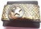 Mens Wallet ID Holder and Money Clip with Diamonback Rattlesnake band