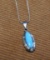 Native American Silver and Turquoise Pendant, Sterling 22 in. Chain