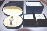 Ladies Fine Jewelry Bertolucci Watch Stainless and 18K Gold, 18K Gold Lugs with Diamonds on Band