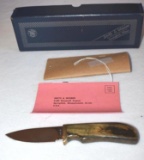 Vintage Smith & Wesson Fixed Blade Knife model 6070 with SN matching to Orig S & W Vintage Blue Box