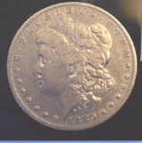 1880-O US Morgan Silver Dollar , shows some circulation at hairline