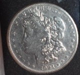 1921-S US Morgan Silver Dollar, Excellent Details,Full Liberty and Wavey Hairline