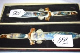 Lot of 2 Fixed Blade Fantasy Knives: Decorated Mermaid & Princess