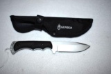 Gerber Fixed Blade, full tang, filework top edge, Lanyard hole