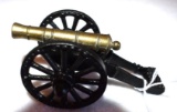 Mini Cast Iron and Brass Shootable Cannon 4 1/2 in. Long