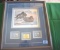 Custom Framed, Tripple Matted 1986 Washington Waterfowl Stamp Litho, Medallion and Stamps