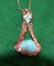Hand Crafted Pendant with Copper Wire Wrap and Large Bezal Loop Kingman Turquoise