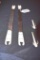 Extremely Rare Eskimo Ice Fishing Poles with Walrus Ivory Ends, and Ivory Fishing Lures