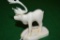 Exquisite Carved Marine Ivory Caribou Artist Signed Frances Alvanna, Apx 4 in tall