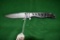 Gerber Folding Knife, Partial serrated blade, Pocket clip, Open handle