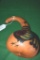 Painted Gourd, Quail signed Ferrell 2001 Weiser, Idaho 
