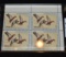Upper Right Hand Corner Plate Block of 4 Bird Hunting Stamps; RW 38, 1971-72