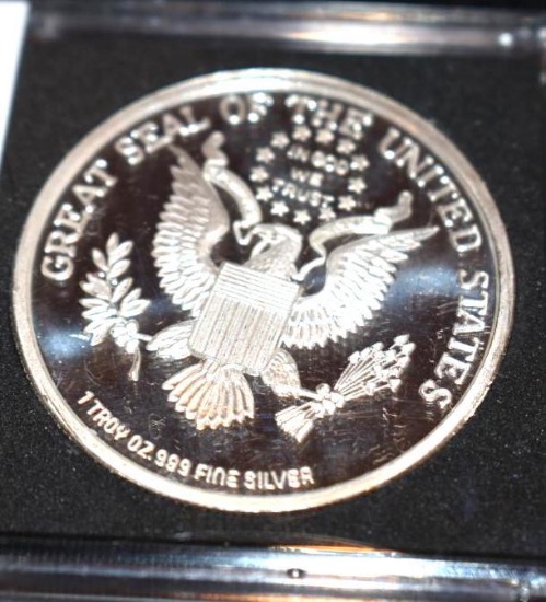 Harley Davidson, Great Seal of the United States 1 Troy Oz. .999 Fine Silver Unc. Proof