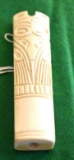 Antique/ Vintage Carved from Marine Ivory, Totem Design 5 in tall