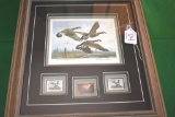 Custom Framed First of State 1984 Oregon with Geese; Medallion Edition with Mint & Artist Sgn stamp