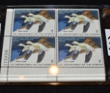 RW-44 1977 US Dept of Interior Migratory Bird Hunting Plate Block of 4 Ross Goose by Martin Murk